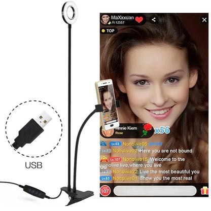 Selfie Ring Light With Mobile Phone Holder