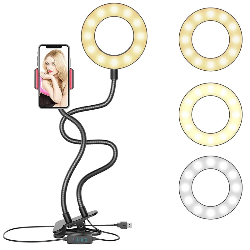 Selfie Ring Light With Mobile Phone Holder